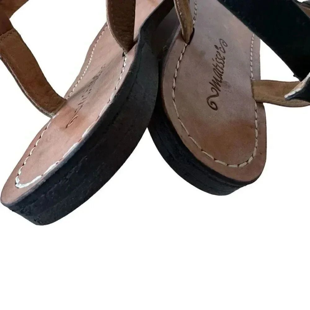 Matisse Brown Tan Thong Leather Flat Women’s  Sandals SZ 9 - Picture 9 of 13